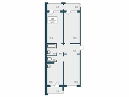 Продается 3-комнатная квартира ЖК Цветной бульвар, дом 3, 92.6  м², 9400000 рублей