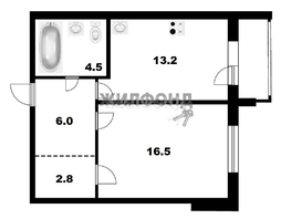 Продается 1-комнатная квартира 43.7  м², 4900000 рублей