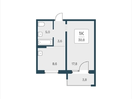 Продается 1-комнатная квартира ЖК Цветной бульвар, дом 4 сек 1, 38.8  м², 4500000 рублей