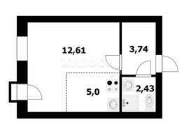 Продается Студия Барханная ул, 23.8  м², 3000000 рублей