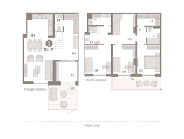 Продается 3-комнатная квартира ЖК Европейский берег, дом 43-2, 153.06  м², 20360000 рублей