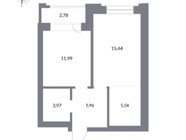 Продается 2-комнатная квартира ЖК Державина, 50, 45.7  м², 11400000 рублей