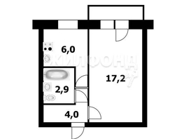 Продается 1-комнатная квартира Челюскинцев ул, 30.1  м², 5400000 рублей