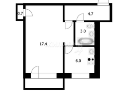 Продается 1-комнатная квартира Блюхера ул, 31.8  м², 4300000 рублей