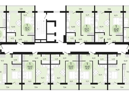 Продается 1-комнатная квартира ЖК Новый парк, дом 3, 45.71  м², 4389100 рублей