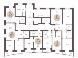 Продается 2-комнатная квартира ЖК Зеленый город, дом 1, 75  м², 8586400 рублей