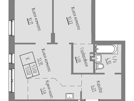 Продается 3-комнатная квартира ЖК Базилик, дом 2, 53.02  м², 7137000 рублей