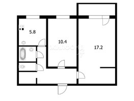 Продается 2-комнатная квартира Кошурникова ул, 43.6  м², 4400000 рублей