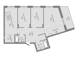 Продается 4-комнатная квартира ЖК Базилик, дом 2, 95  м², 10905000 рублей