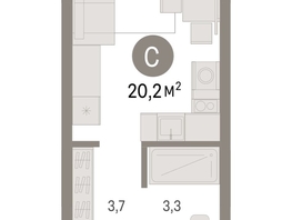 Продается Студия ЖК Авиатор, дом 3, 20.16  м², 4410000 рублей