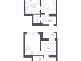 Продается 2-комнатная квартира ЖК Актив, 56.64  м², 9600000 рублей