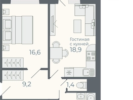 Продается 2-комнатная квартира ЖК Околица, дом 5, 54.5  м², 6800000 рублей