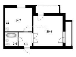 Продается 1-комнатная квартира Тимирязева ул, 43  м², 8000000 рублей