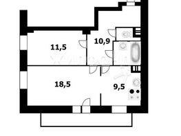 Продается 2-комнатная квартира Галущака ул, 55.6  м², 7300000 рублей