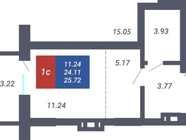 Продается Студия ЖК Чкалов, дом 2, 24.11  м², 5499997 рублей