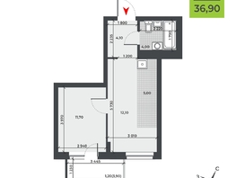 Продается 2-комнатная квартира ЖК ДНК, 36.9  м², 5534500 рублей