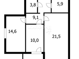 Продается 3-комнатная квартира Заречная ул, 65  м², 8500000 рублей