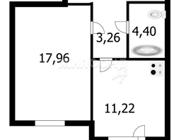 Продается 1-комнатная квартира ЖК Фламинго, дом 5, 43.1  м², 4500000 рублей