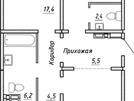 Продается 3-комнатная квартира ЖК Квартет, дом Дуэт, 86.7  м², 8500000 рублей