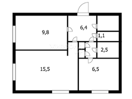 Продается 2-комнатная квартира Ленина пр-кт, 42  м², 4500000 рублей