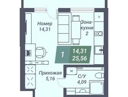 Продается Студия АК Voroshilov (Ворошилов), 25.56  м², 4370760 рублей