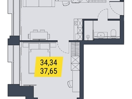 Продается 1-комнатная квартира АК Land Lord (Ленд Лорд), 37.65  м², 6795825 рублей