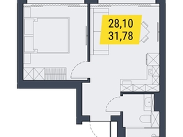 Продается 1-комнатная квартира АК Land Lord (Ленд Лорд), 31.28  м², 8132800 рублей