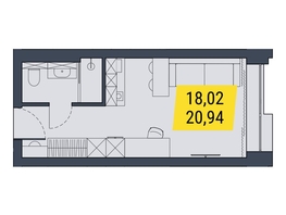 Продается Студия АК Land Lord (Ленд Лорд), 20.78  м², 5195000 рублей