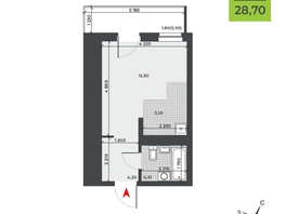 Продается Студия ЖК ДНК, 28.7 м², 4703800 рублей