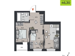 Продается 3-комнатная квартира ЖК ДНК, 46.3  м&sup2;, 7300000 рублей