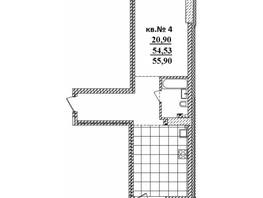 Продается 2-комнатная квартира ЖК  Римский квартал, 2 очередь, 55.9  м², 9938700 рублей