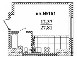 Продается Студия ЖК  Римский квартал, 2 очередь, 43.11  м², 8374118 рублей