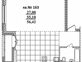 Продается 2-комнатная квартира ЖК  Римский квартал, 2 очередь, 56.42  м², 9758000 рублей