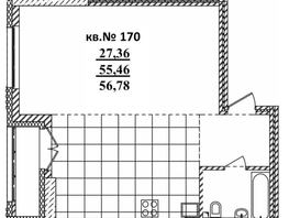 Продается 2-комнатная квартира ЖК  Римский квартал, 2 очередь, 56.78  м², 10101600 рублей