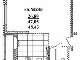 Продается Студия ЖК  Римский квартал, 2 очередь, 48.43  м², 9273495 рублей