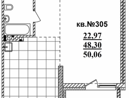 Продается Студия ЖК  Римский квартал, 2 очередь, 50.06  м², 9344200 рублей