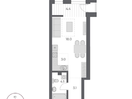 Продается Студия ЖК ОСКАР, дом 2, 32.6  м², 5650000 рублей