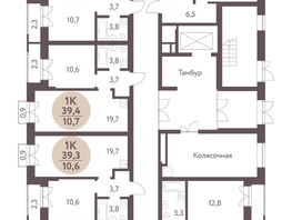 Продается 1-комнатная квартира ЖК Зеленый город, дом 1, 38.5  м², 5106800 рублей