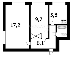 Продается 2-комнатная квартира Тимирязева ул, 42.3  м², 5800000 рублей