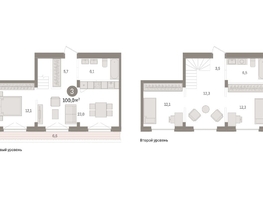 Продается 3-комнатная квартира ЖК Авиатор, дом 3, 100.01  м², 17760000 рублей