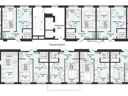 Продается 2-комнатная квартира ЖК Одоевский, дом 1, 42.2  м², 4352900 рублей