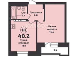 Продается 1-комнатная квартира Красный пр-кт, 38  м², 4999000 рублей