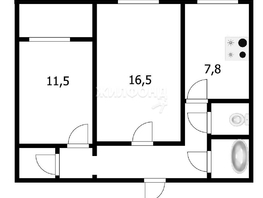 Продается 2-комнатная квартира Комсомольская ул, 52.3  м², 4200000 рублей