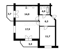 Продается 2-комнатная квартира Дмитрия Донского ул, 53.9  м², 12000000 рублей