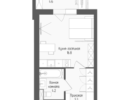Продается Студия ЖК Тетрис, корпус 2, 27.7  м&sup2;, 6193200 рублей