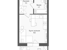 Продается Студия ЖК Тетрис, корпус 2, 29.1  м&sup2;, 6234550 рублей