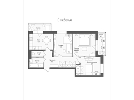 Продается 3-комнатная квартира ЖК Тетрис, корпус 2, 76.8 м², 11915100 рублей