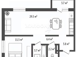 Продается 2-комнатная квартира ЖК Квартал на Игарской, дом 1, 54.6  м², 6050000 рублей