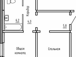 Продается 2-комнатная квартира ЖК Самоцветы, Бирюза дом 1, 65.4  м², 5900000 рублей