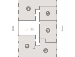 Продается 2-комнатная квартира ЖК Европейский берег, дом 45, 77.46 м², 12040000 рублей